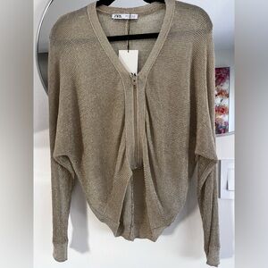 ZARA Women’s Gold Cardigan Size S